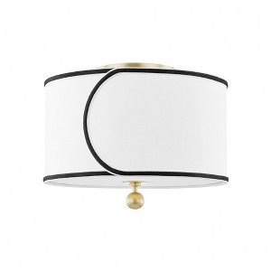 Mitzi Zara 2 - Light Semi-Flush Mount in  Aged Brass - 1 of 1