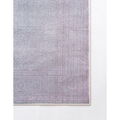 Pink Rectangular Stain-Resistant Synthetic Area Rug