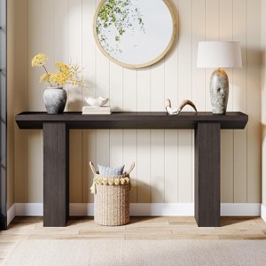 Hommoo 63-Inch Long Entryway Console Table Dark Gray - 1 of 4