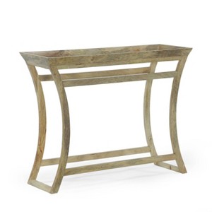 Meagher Rustic Handcrafted Mango Wood Console Table Natural - Christopher Knight Home - 1 of 4