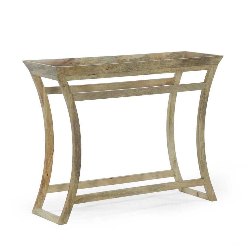Photos - Coffee Table Meagher Rustic Handcrafted Mango Wood Console Table Natural - Christopher