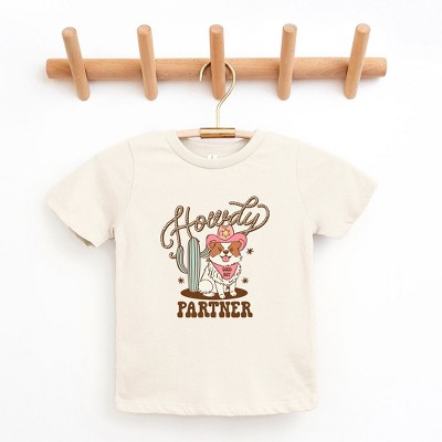 The Juniper Shop Howdy Partner Dog Toddler Short Sleeve Tee