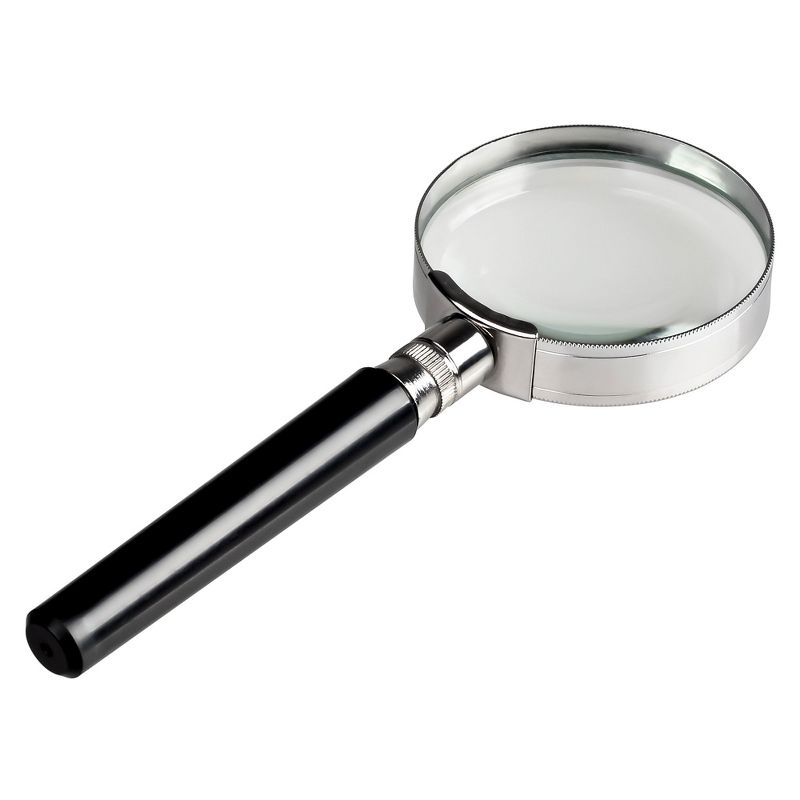 Insten 10X Magnifying Glass, 2 Inch Handheld Glass Reading Magnifier for Small Print and Maps, Close Examination of Small Objects, Black, 4 of 8