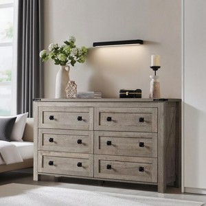 Dresser for Bedroom, Farmhouse Wood Rustic Wide Chest of Drawers, Storage Dressers Organizer for Bedroom, Living Room, Hallway - 1 of 4