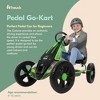 Hauck Cyclone Junior Racing Go Kart with 12 Inch Rims, Race Style Pedals, and 8 Ball Brake, Lime Green - Ride On Toy for Kids Ages 4 to 8 Years - 2 of 4