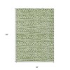 Green And Ivory Geometric Washable Indoor Outdoor Area Rug - 3 of 4