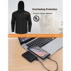Heated Jacket for Men, Lightweight Windproof Water-Resistant Slim Fit Heated Coat with Detachable Hood - 3 of 4