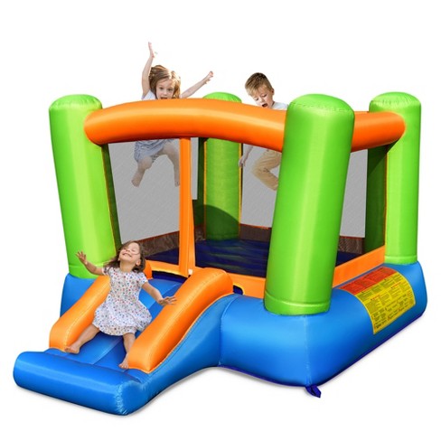 Intex 48259EP Inflatable Jump-O-Lene Castle Bouncer Indoor Outdoor Kids  Jump Bounce House for 2 Kids, Ages 3 to 6 Years 