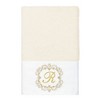 Linum Home Textiles 100% Turkish Cotton MONICA Gold Thread 2PC Embellished Hand Towel Set - 2 of 3