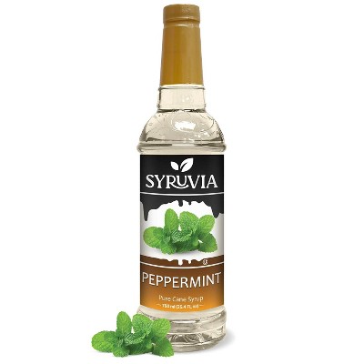 Syruvia Peppermint Syrup - 25.4 fl oz. Premium Flavoring Syrup For Coffee