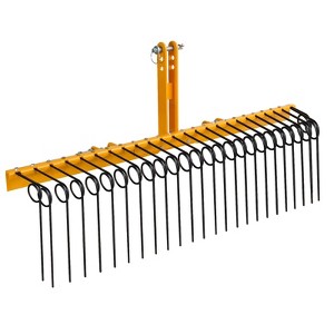 Landscape Rake, Tractor Rake - 60'' 3 Point with Powder Coated Steel Tines, Fit for Cat 0, Cat1 Tractors (Pine Straw Rake) - 1 of 4