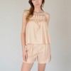 Anna-Kaci Lounge Women's Striped Pajama Set with Ruffle Trim Cami Top and Casual Fit Shorts - 4 of 4
