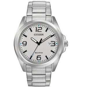 Citizen Men's Eco-Drive Sport Casual Garrison Watch, Silver-Tone Stainless Steel Bracelet, 3 Hand, Day / Date - 1 of 4