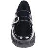 bebe Girl's Crinkle Patent PU Loafers with Sparkling Rhinestone Buckle - Stylish, Comfortable, and Perfect for Any Occasion - 4 of 4