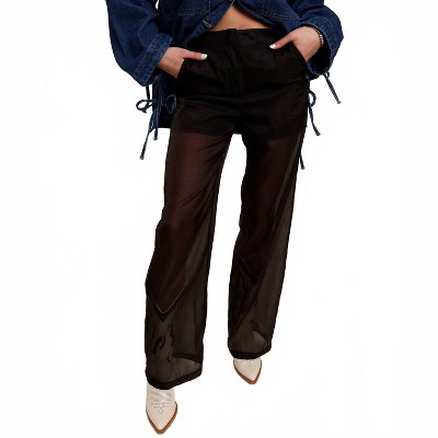 Women's Better Walk The Line Organza Pants - Mimosa