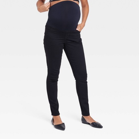 My go to casual work outfit while pregnant—Stretch High Rise