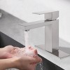 ChicFurnit Bathroom Sink Faucets Modern Waterfall Single Handle Faucet Single Hole Sink Faucet for Bathroom Vanity, Silver, 13.82"*7.72"*2.91" - 3 of 4
