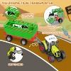 TEMI 69-Piece Farm Animal Toys Set with Tractor, Trailer, Fence & Figures, Complete Farm Playset for Kids and Toddlers Ages 3-12 - 2 of 4