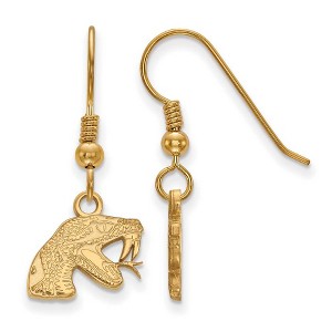 Black Bow Jewelry 14k Yellow Gold Plated Sterling Silver Florida A&M Rattlers NCAA Dangle Earrings - 1 of 3