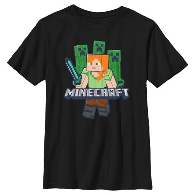 Boy's Minecraft Alex And Creepers T-shirt : Target