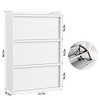 Shoe Cabinet for Entryway, Hidden Shoe Organizer with 3 Flip Drawers, Freestanding Wooden Storage Cabinet for Hallway - 2 of 4