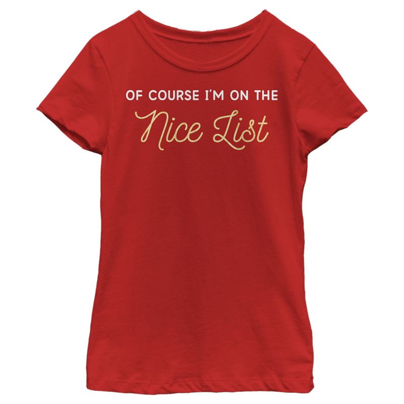 Girl's Lost Gods On the Nice List T-Shirt, 1 of 6