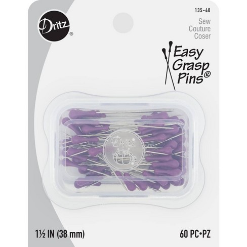 Dritz 2” Flat Heart Head Pins, 50 pc, Assorted by Dritz