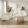 Teddy Fabric 3+3 Seater Sofa Set,Oversized Modern Upholstered Couch Combo with Plush Cushions for Living Room,Apartment-Baofuwish - 2 of 4