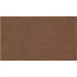 3'x5' Aqua Shield Squares Indoor/Outdoor Doormat Dark Brown - Bungalow Flooring