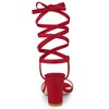 Allegra K Women's Lace Up Chunky Heels Sandals - 4 of 4