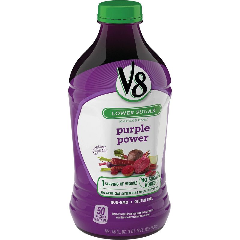 V8 Veggie Blend Purple Power Vegetable & Fruit Juice - 46 fl oz Bottle, 2 of 7