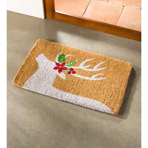 Snowy Deer Coir Doormat 30 L X 18 W X 1 H Vivaterra