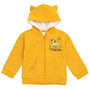 Disney Mickey Mouse Minnie Mouse Lion King Simba Baby Fleece Zip Up Hoodie Newborn to Infant - 1 of 4