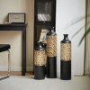 Infurnic Decorative Vases Vases Metal Vases Decorated, Set of 3 Gorgeous Home Decoration, for Living Room and Bedroom, Black, 22.13"*8.54"*31.11 - 2 of 4