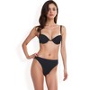 Anna-Kaci Swim Women's Ribbed Underwire Bikini Set with Adjustable Straps and High-Cut Bottom - 2 of 4