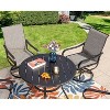 5pc Patio Dining Set with Round Table & Steel Swivel Chairs - Captiva Designs: Outdoor Furniture, Weather-Resistant - 3 of 4