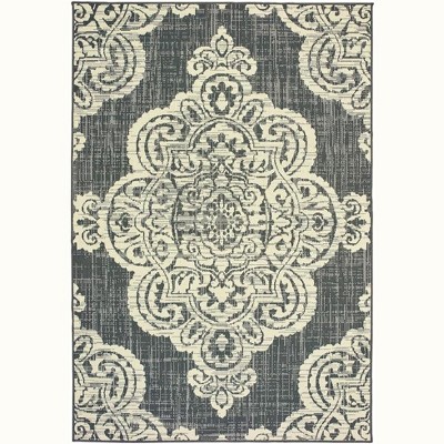 Oriental Weavers Marina 5929E Grey/ Ivory Indoor/Outdoor Area Rug - 8'6" x 13'