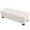CAVINAS 50.25" Storage Bench, Modern Bench Ottoman with Hinged Lid and Wooden Legs, Upholstered End of Bed Bench for Bedroom, Entryway - 4 of 4
