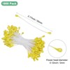 Unique Bargains Artificial DIY Crafts Wedding Durable Floral Picks 1800 Pcs Yellow - 3 of 4