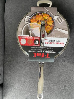 T-fal HeatMaster 5 qt. Non-Stick Aluminum Jumbo Cooker with Lid, Black  G1048264 - The Home Depot