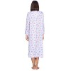 Casual Nights Women's Long Floral & Lace Henley Nightgown - 4 of 4