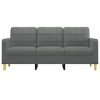 vidaXL 3-Seater Lounge Sofa- Modern Design, Built with Durable Fabric and Sturdy Metal Frame, Dark Gray - 2 of 4