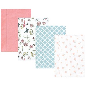 Luvable Friends Hudson Baby Flannel Burp Cloths 4pk Set - 1 of 2