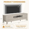 TV Stand with Doors and Cabinet, Farmhouse Entertainment Center - 2 of 4