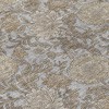 Gray Silver And Taupe Floral Washable Indoor Outdoor Area Rug - 4 of 4