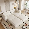 AENKYO 93" Cloud Cushion King Sleeper Sofa, 3-in-1 Convertible Sofa Bed with Chaise, Pull-Out Function & Wider Armrests for Spacious Seating - 2 of 4