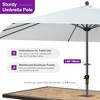 PURPLE LEAF Patio Umbrella Outdoor Table Umbrella Aluminum Frame Market Umbrella Sun Umbrella with 8 Sturdy Ribs - 3 of 4