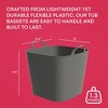Life Story Flexi Tub, Versatile 26 Quart Storage Tote, Flexible Plastic Home Organizer Lightweight Basket with Carrying Handles, Gray - 3 of 4
