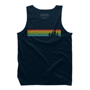 Design By Humans Retro Castle Sunset Stripes By Tank Top - 1 of 2
