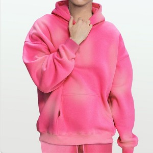 Attraco 2025 Autumn and Winter Women's Spray-dyed Hooded Sweatshirt High Street Trend Oversize Loose Hoodies - 1 of 4